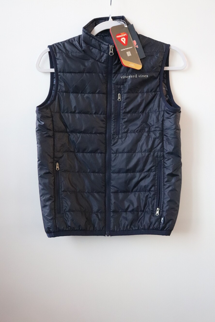 NWT Vineyard Vines Primaloft Puffer Vest Men's Medium Black Mountain Weekend